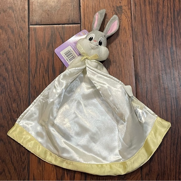 VTG Baby Looney Tunes Bugs Bunny Security Blanket Lovey Yellow Satin Trim READ - Picture 3 of 7